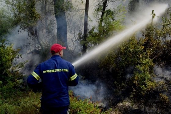 Πυρκαγιά στην περιοχή Ξερόκαμπος της Μεσσηνίας
