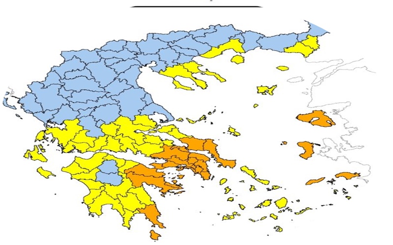 Γενική Γραμματεία Πολιτικής Προστασίας : υψηλός κίνδυνος πυρκαγιάς (κατηγορία κινδύνου 3) για τη Μεσσηνία 3