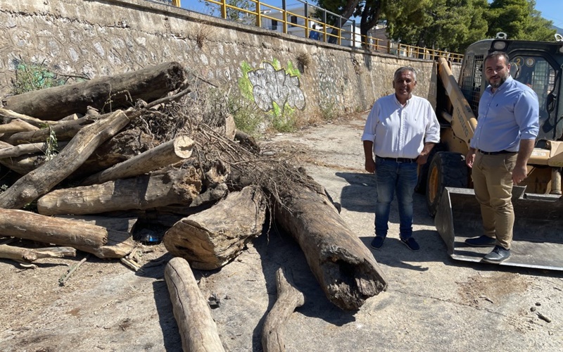 Παρέμβαση καθαρισμού σε σκεπασμένο τμήμα του Νέδοντα 1