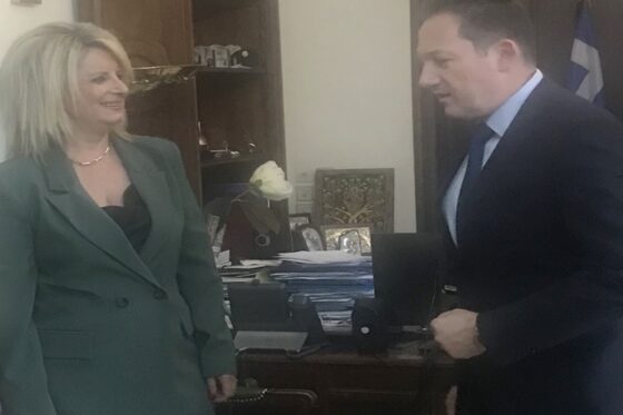 Δήμος Οιχαλίας: Συνάντηση της δημάρχου κας Γεωργακοπούλου με τον αναπληρωτή υπουργό εσωτερικών κο Πέτσα