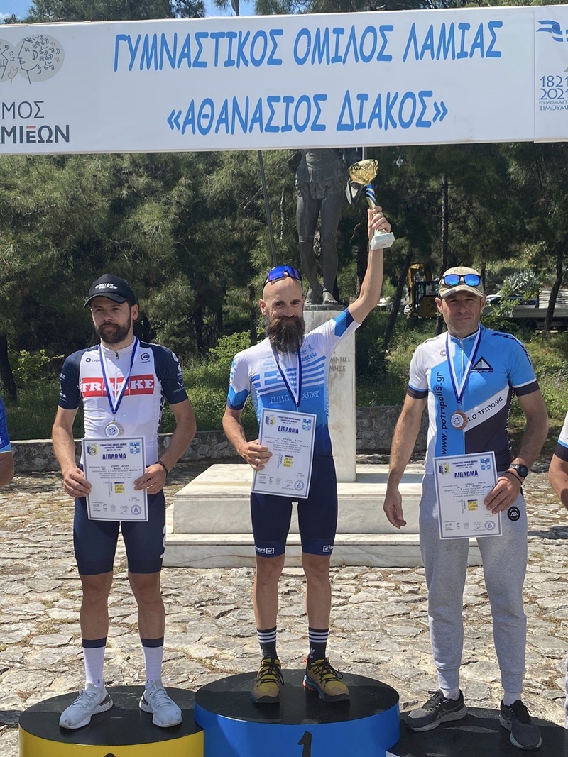 Ευκλής Cycling Team: Χρυσός ο Λυριντζής και αργυρός ο Γκουλούσης στον ''Ποδηλατικό Γύρο Λαμίας''. 1