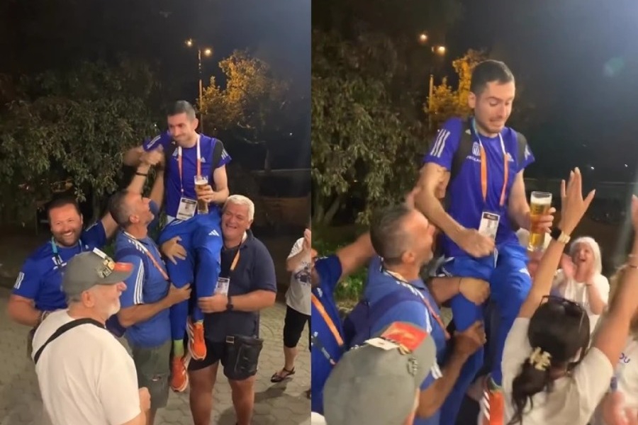 Μίλτος Τεντόγλου: Η αποθεωτική υποδοχή από την οικογένειά του με μια… μπύρα 1