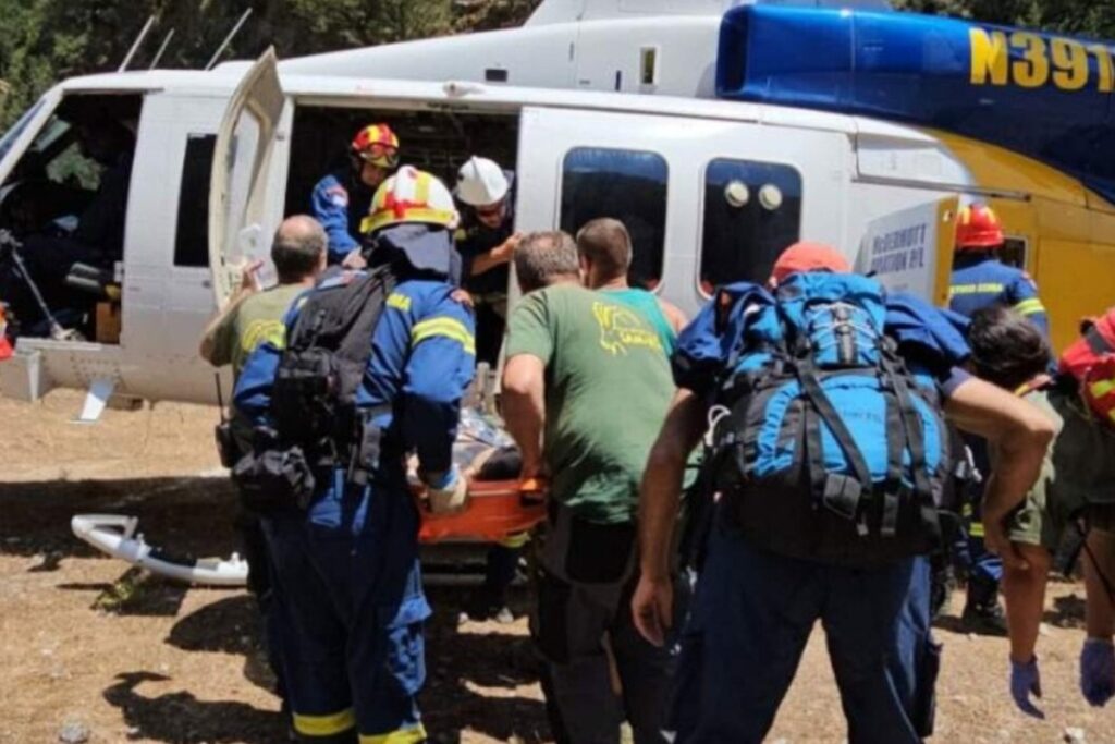 Στη ΜΕΘ ο 45χρονος που ακρωτηριάστηκε στο Φαράγγι της Σαμαριάς μετά τον σεισμό στην Κρήτη 1