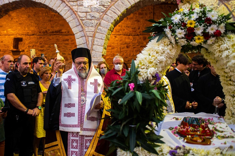 Ο Εσπερινός της Κοιμήσεως της Θεοτόκου στην Ιερά Μονή Βουλκάνου Μεσσηνίας 12