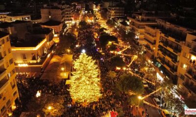 Φωταγωγήθηκε το νέο φυσικό Χριστουγεννιάτικο δέντρο στην Καλαμάτα 12