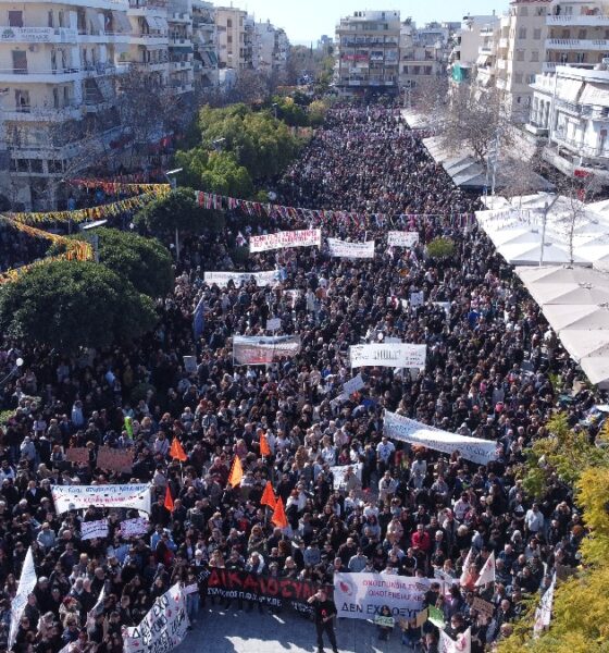 Πρωτόγνωρη συγκέντρωση διαμαρτυρίας για την Τέμπη στην Καλαμάτα 1